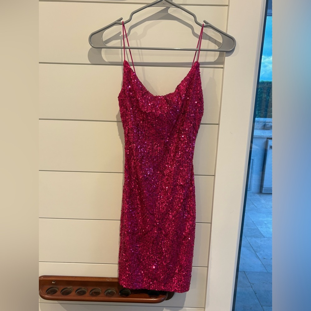 Sparkling Pink Sequin Dress